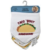 Wholesale - 5pk TACO BANADA BIBS - INTERLOCK C/P 48, UPC: 191655260229
